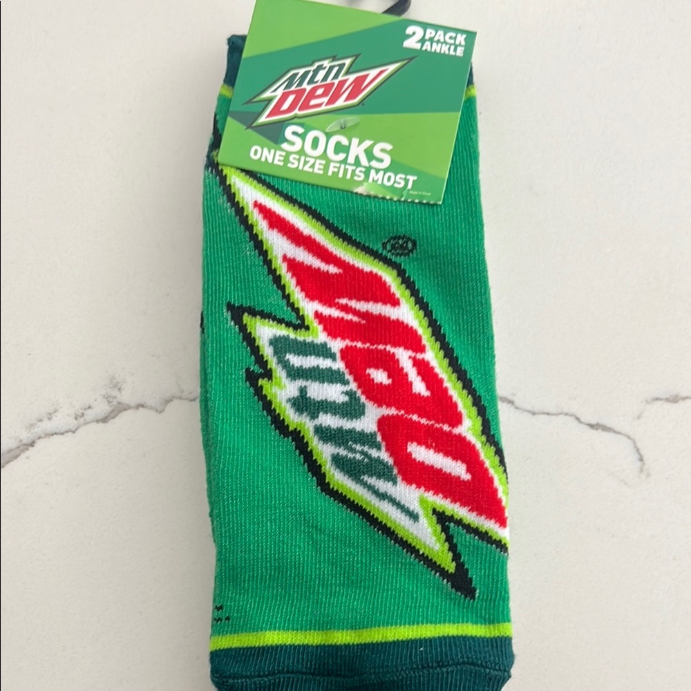 Green and Red Casual Socks with Design